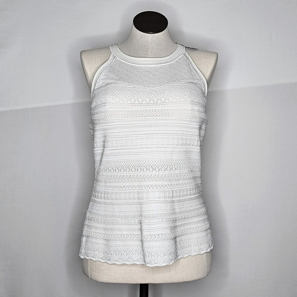 White Stretch Halter Top